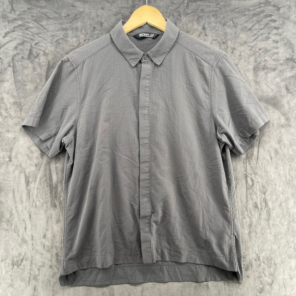 Arc'teryx Other - Arcteryx Mens Skyline Short Sleeve Shirt Grey Grid Snap Front 17218 Size M
